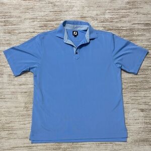 FootJoy Men's Light Blue Golf Performance Polo Shirt Size Large Classic Club